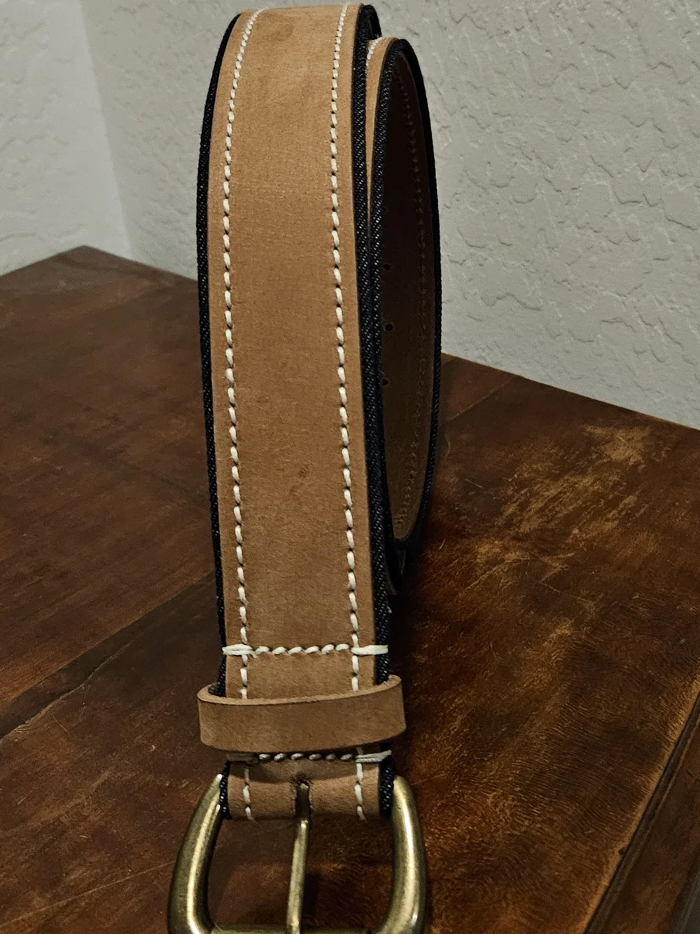 MWT Lucky Brand Women's Leather Denim Belt sz 40